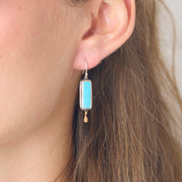 Turquoise Baton Earrings