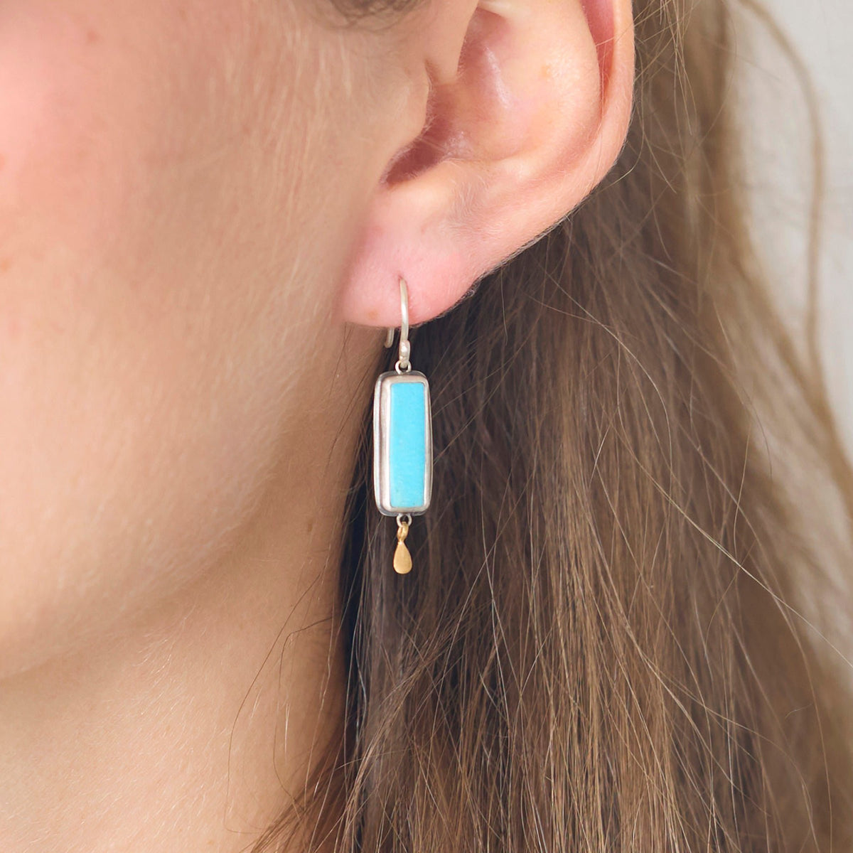 Turquoise Baton Earrings