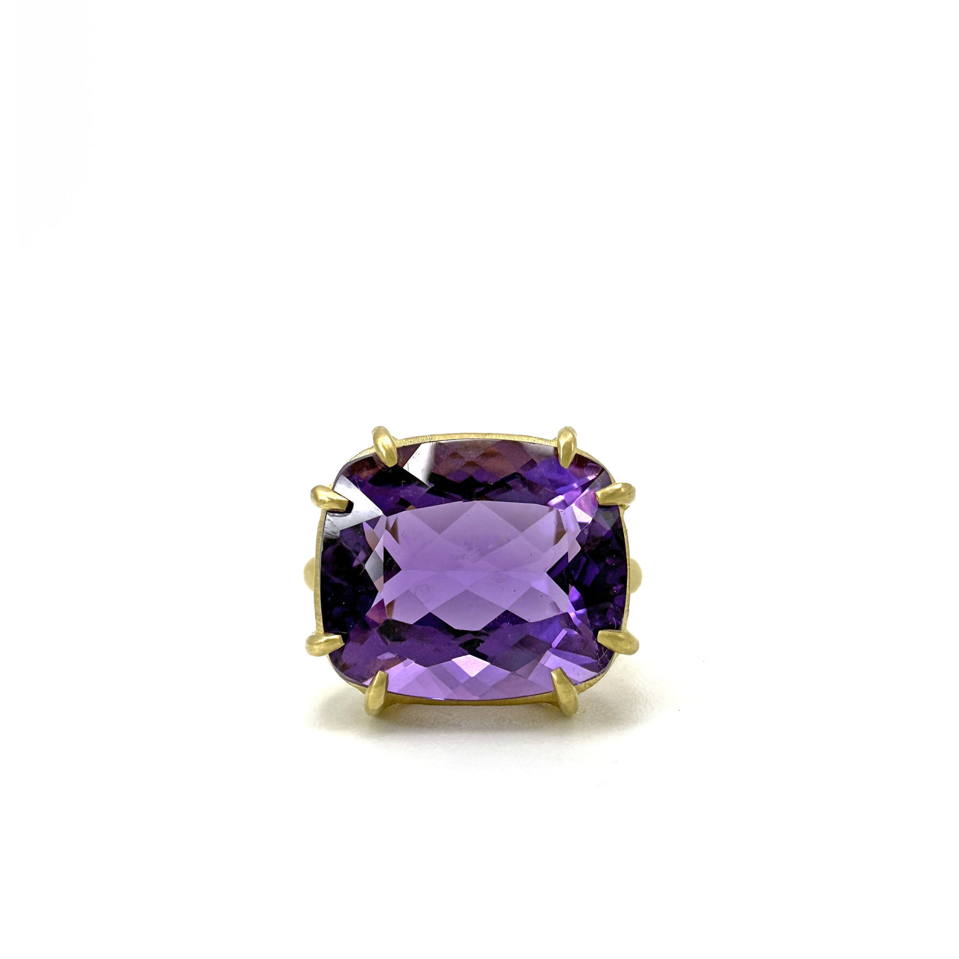 Cushion-Cut Amethyst Aqueduct Ring