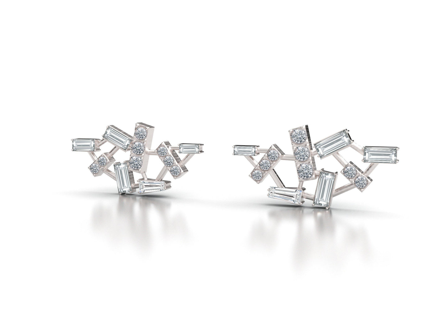 Diamond Cluster Earrings