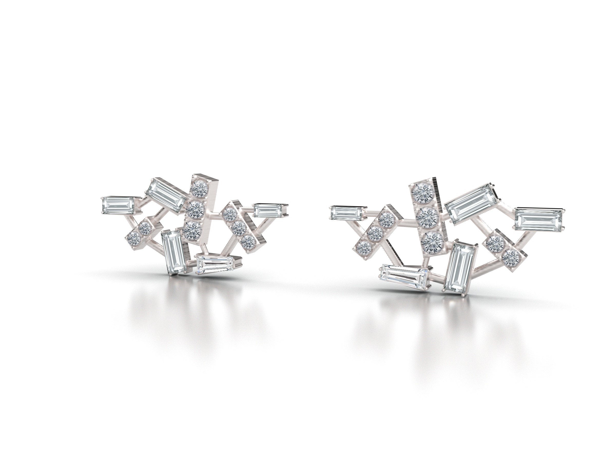 Diamond Cluster Earrings