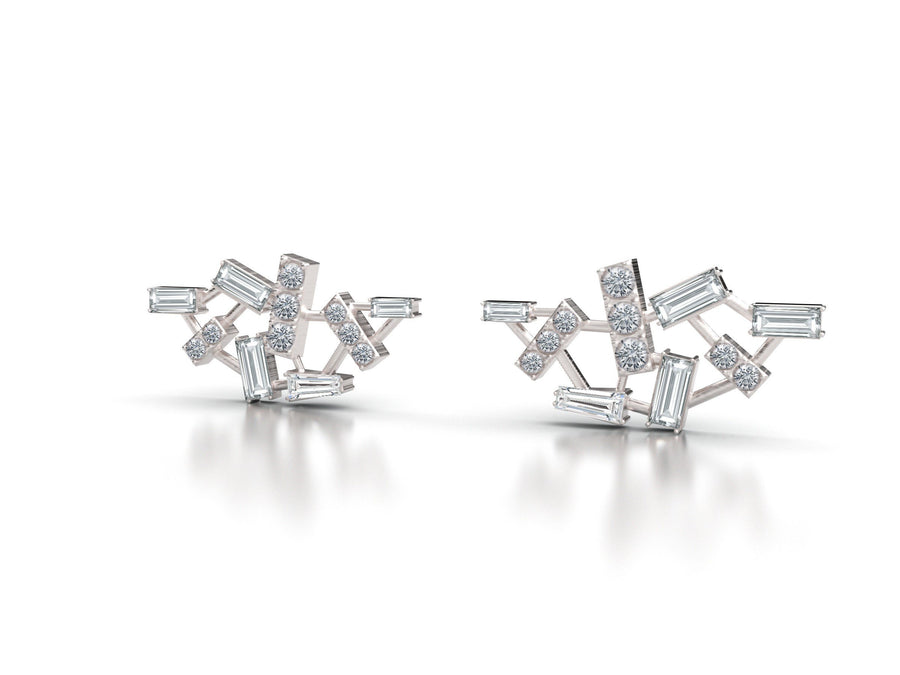 Diamond Cluster Earrings