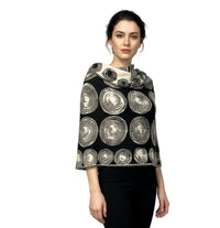 Spirals Cotton Knit Reversible Wrap | Photo by Sharon London Designs