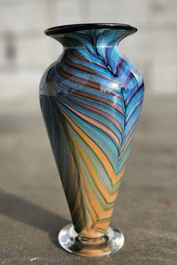 Feathered Tropical Vase