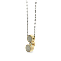 14k Yellow Gold with Gray Concrete