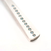 Long Blue Diamond Stick Pendant