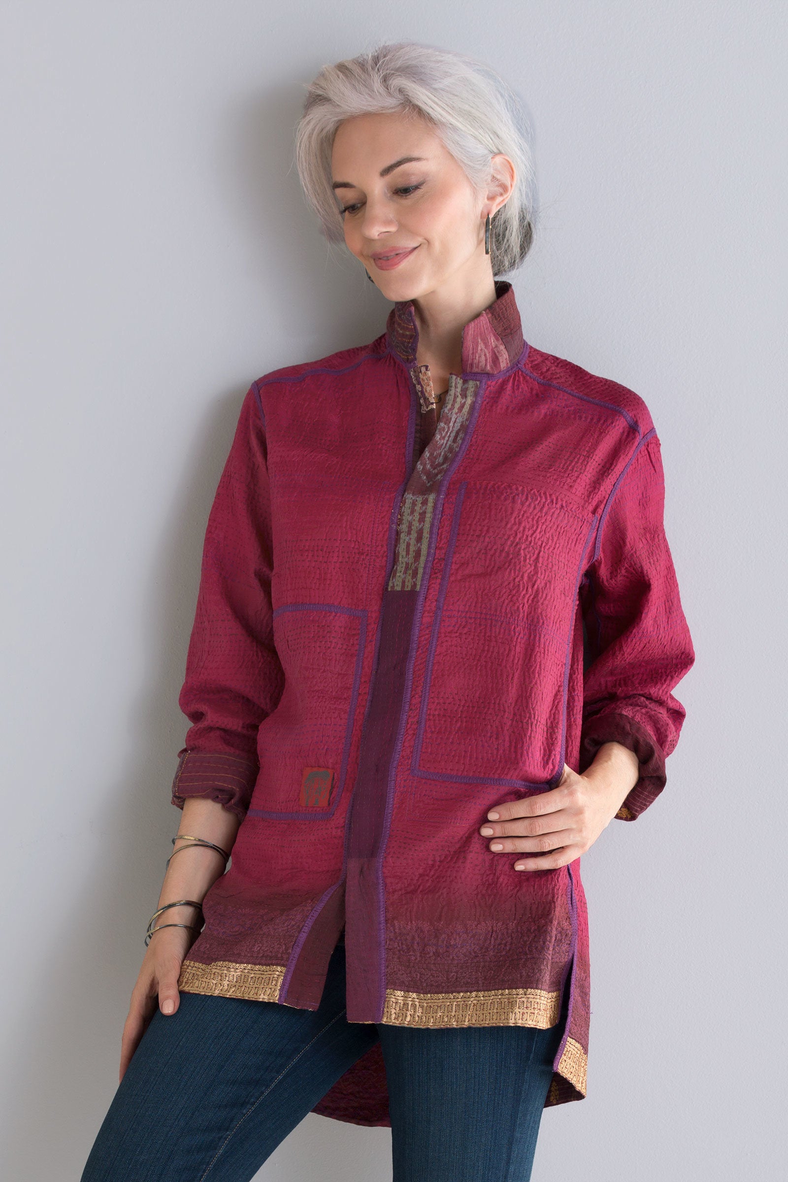 Pieced Shirt Jacket · Artful Home