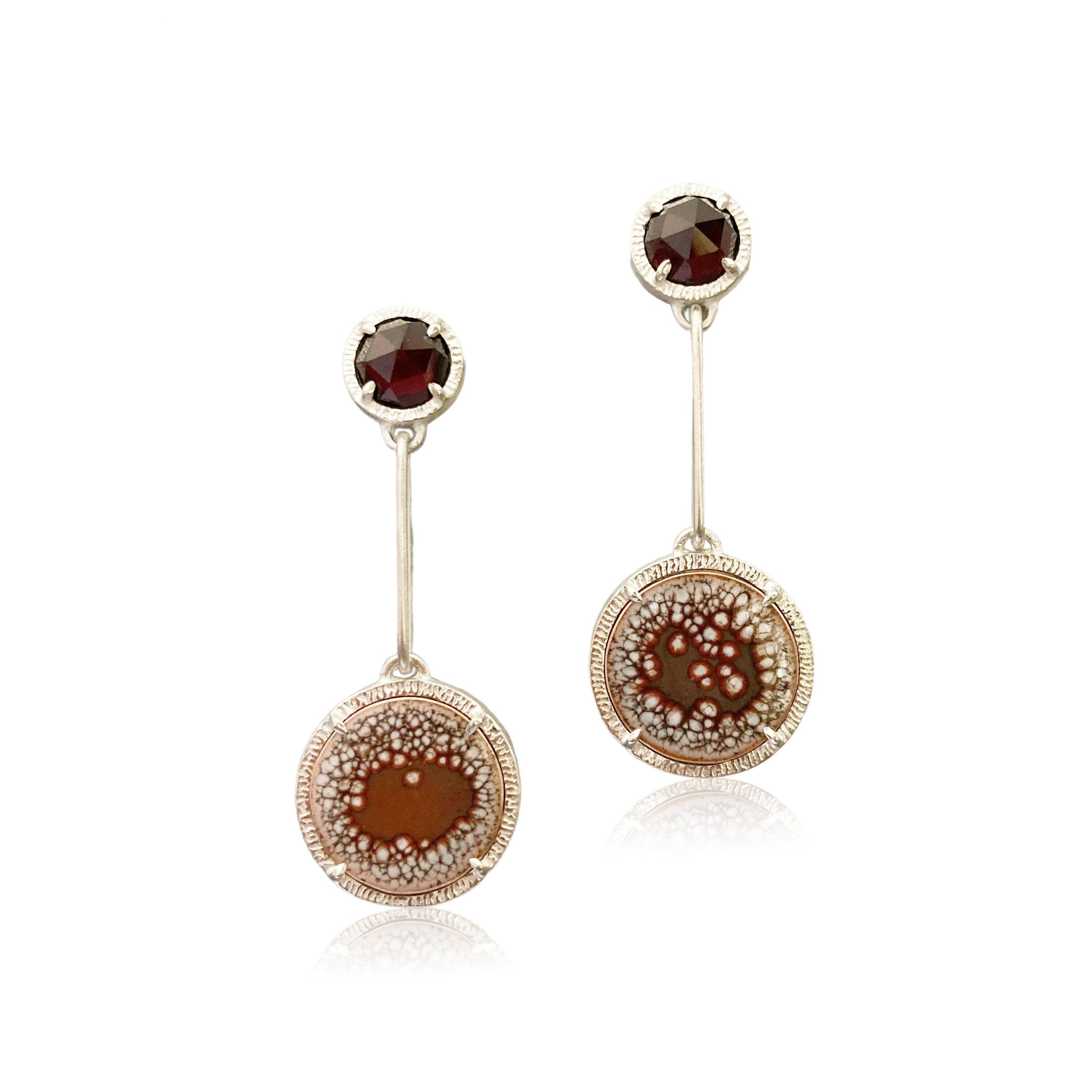 Garnet and Galaxy Earrings