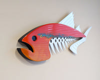 Red Orange Fire Big Fin with Gulf Stream Stripe