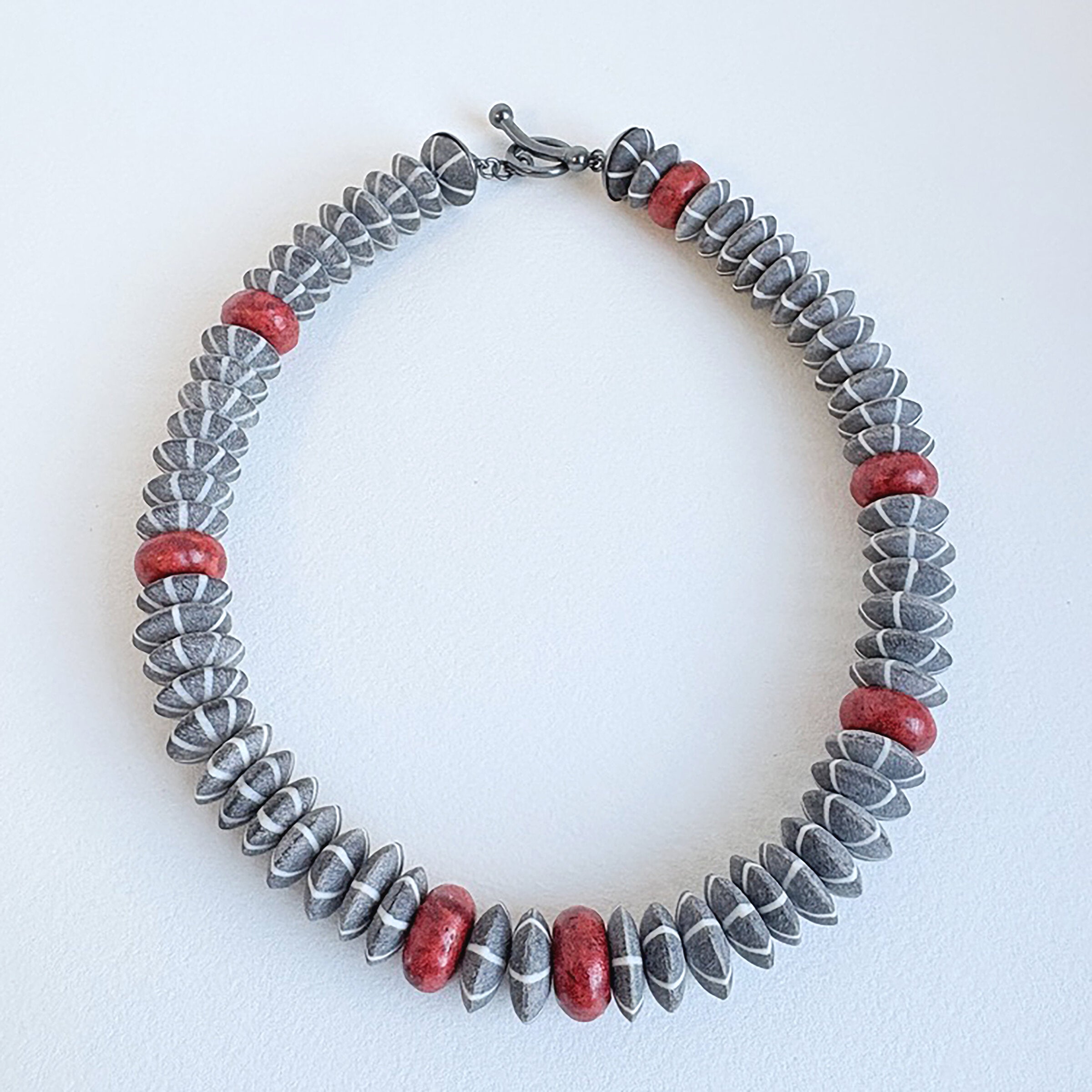 Buffalo Horn & Sponge Coral Necklace
