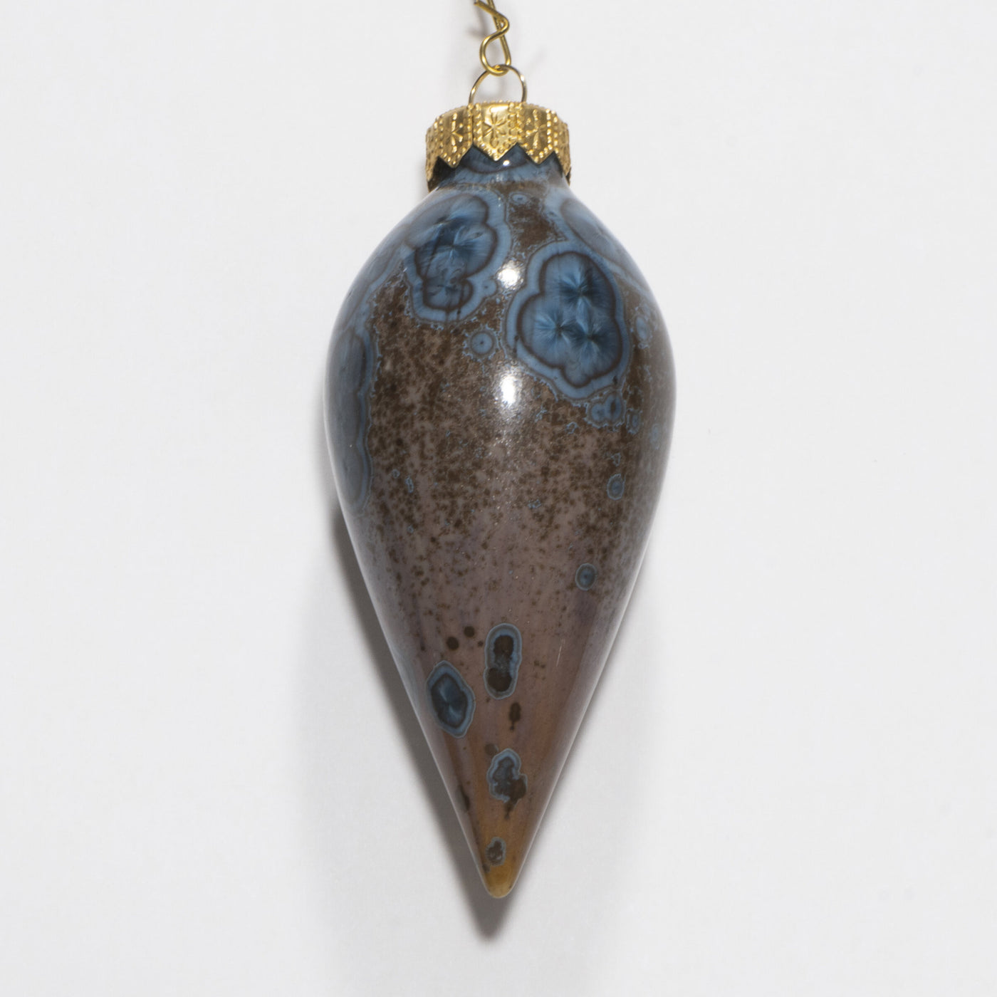 Crystalline Teardrop Ornament, Nickel Sorbet