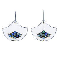 Blue Gem Fan Earrings