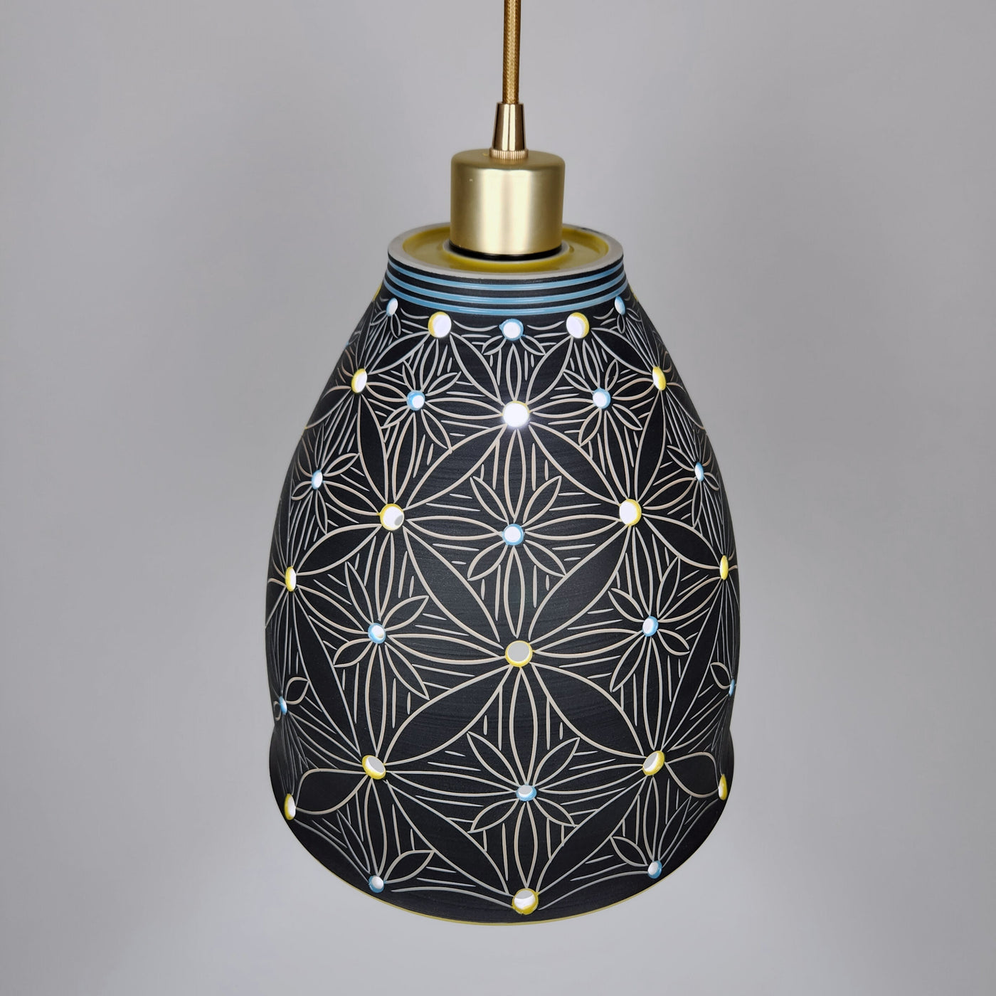 Luminous Grid Porcelain Pendant
