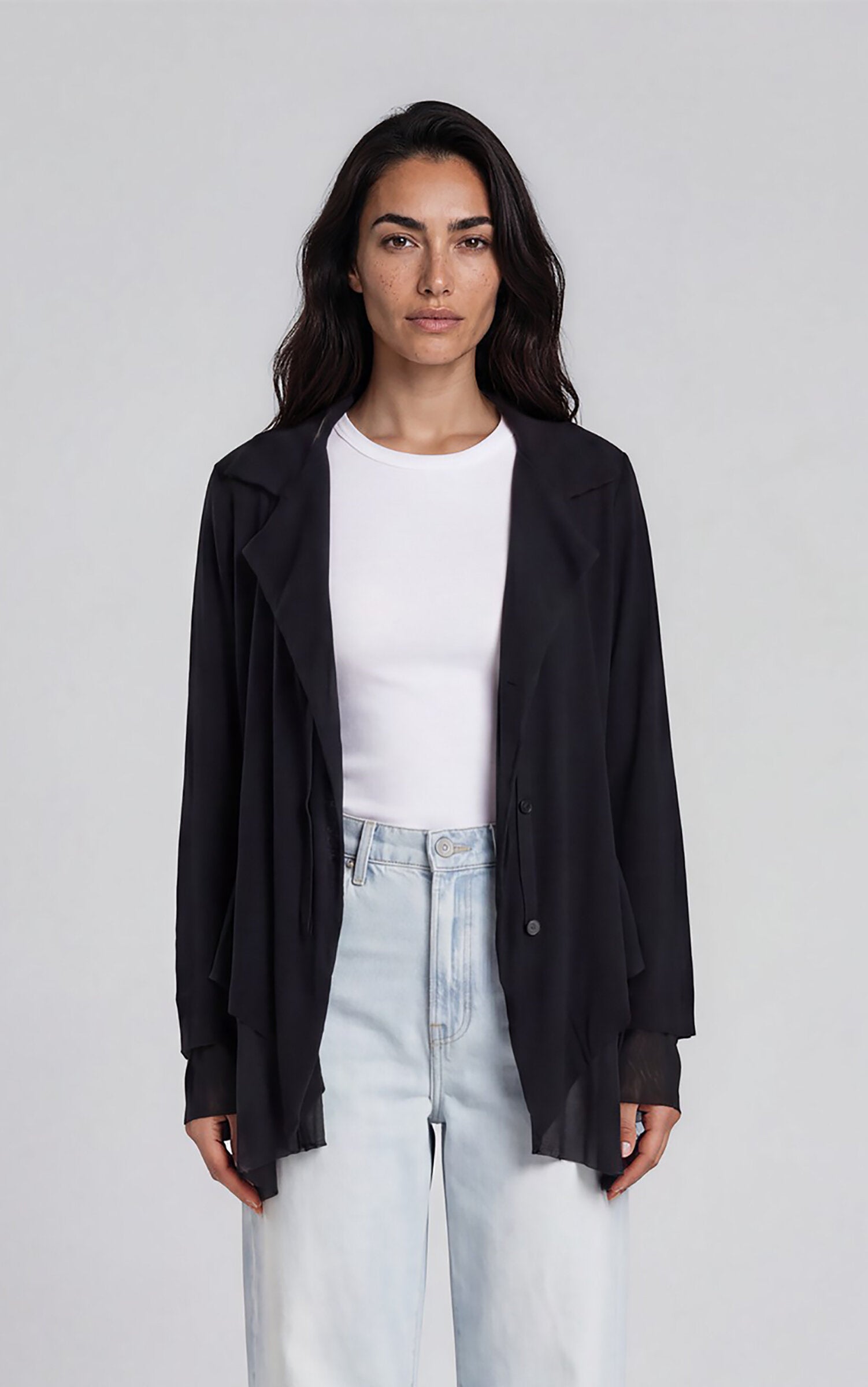 Cotton Mesh Cardigan