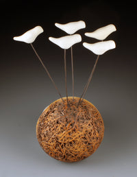 Nest with Flock of Birds