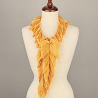 Feathered Pleated Scarf