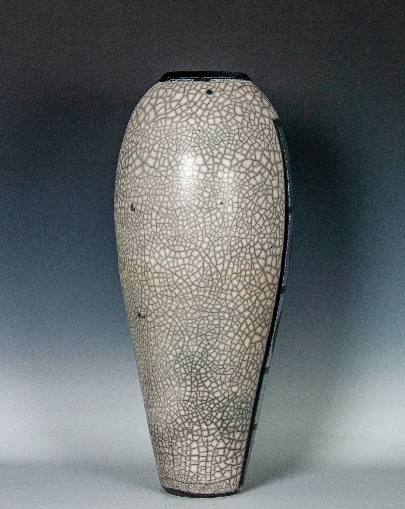 Raku Vessel with Round Ladder Motif