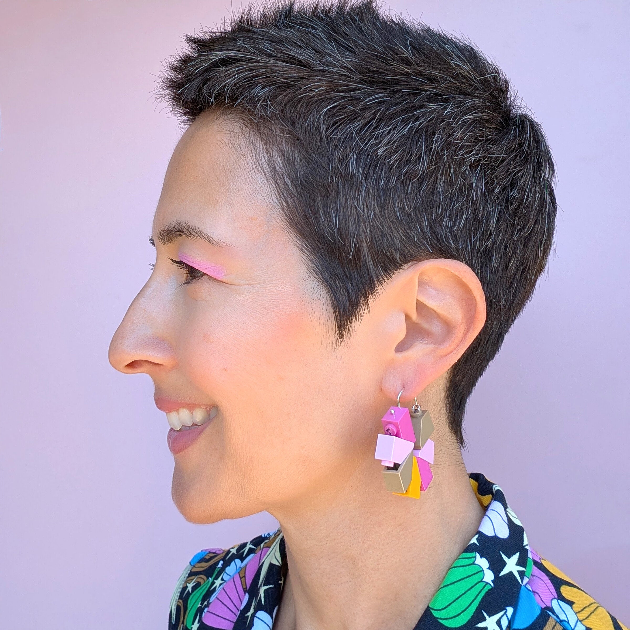 Cappuccino  Rose Mini Hoop Earrings | Photo by emiko oye