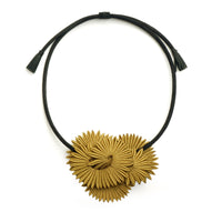 Gold Chrysanthemum Slide Necklace