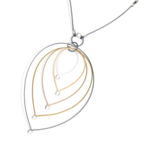 Feather Teardrop Pendant Necklace