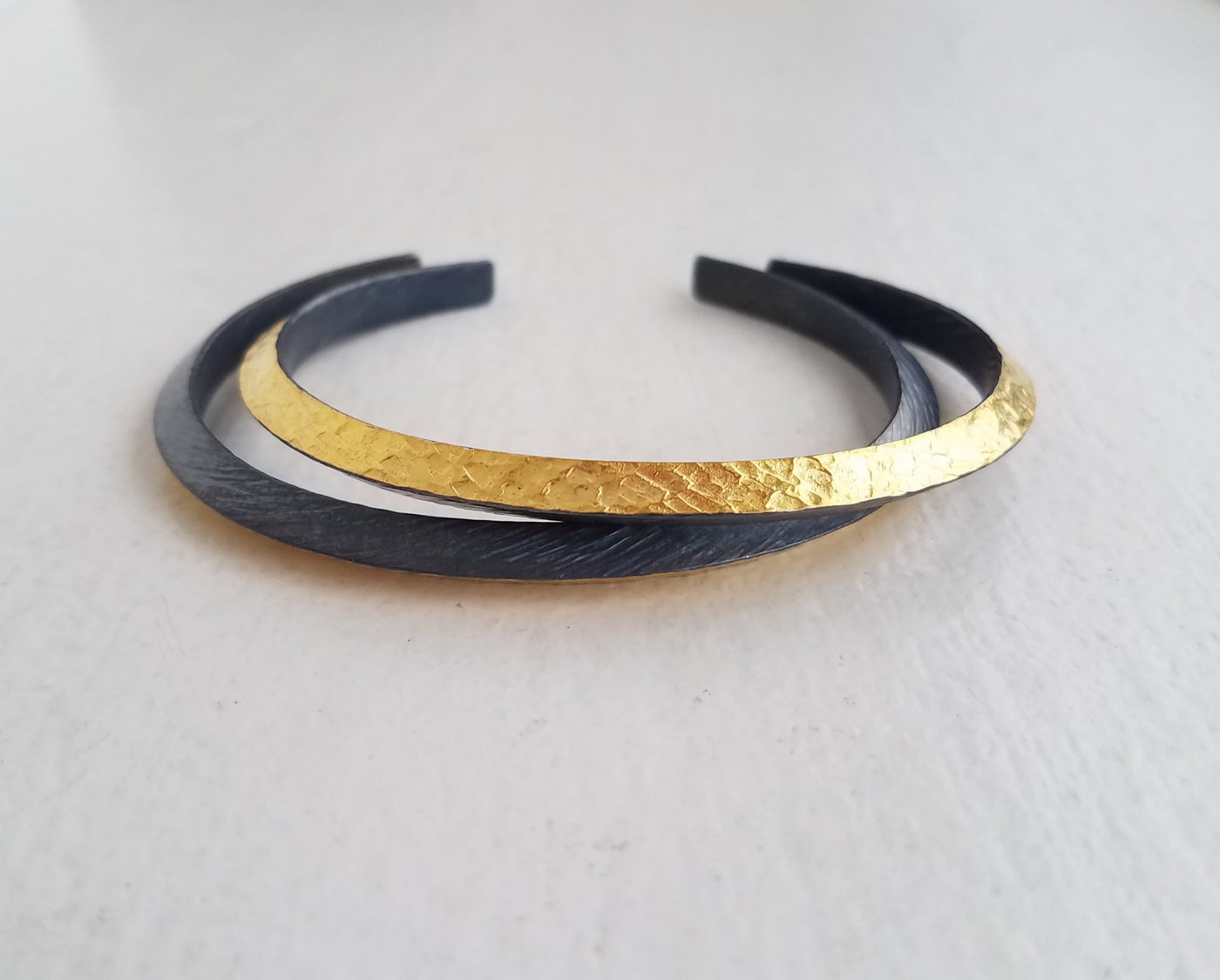 Carved Triangle Wire Cuff