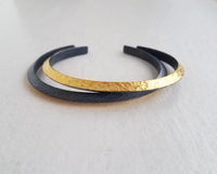 Carved Triangle Wire Cuff