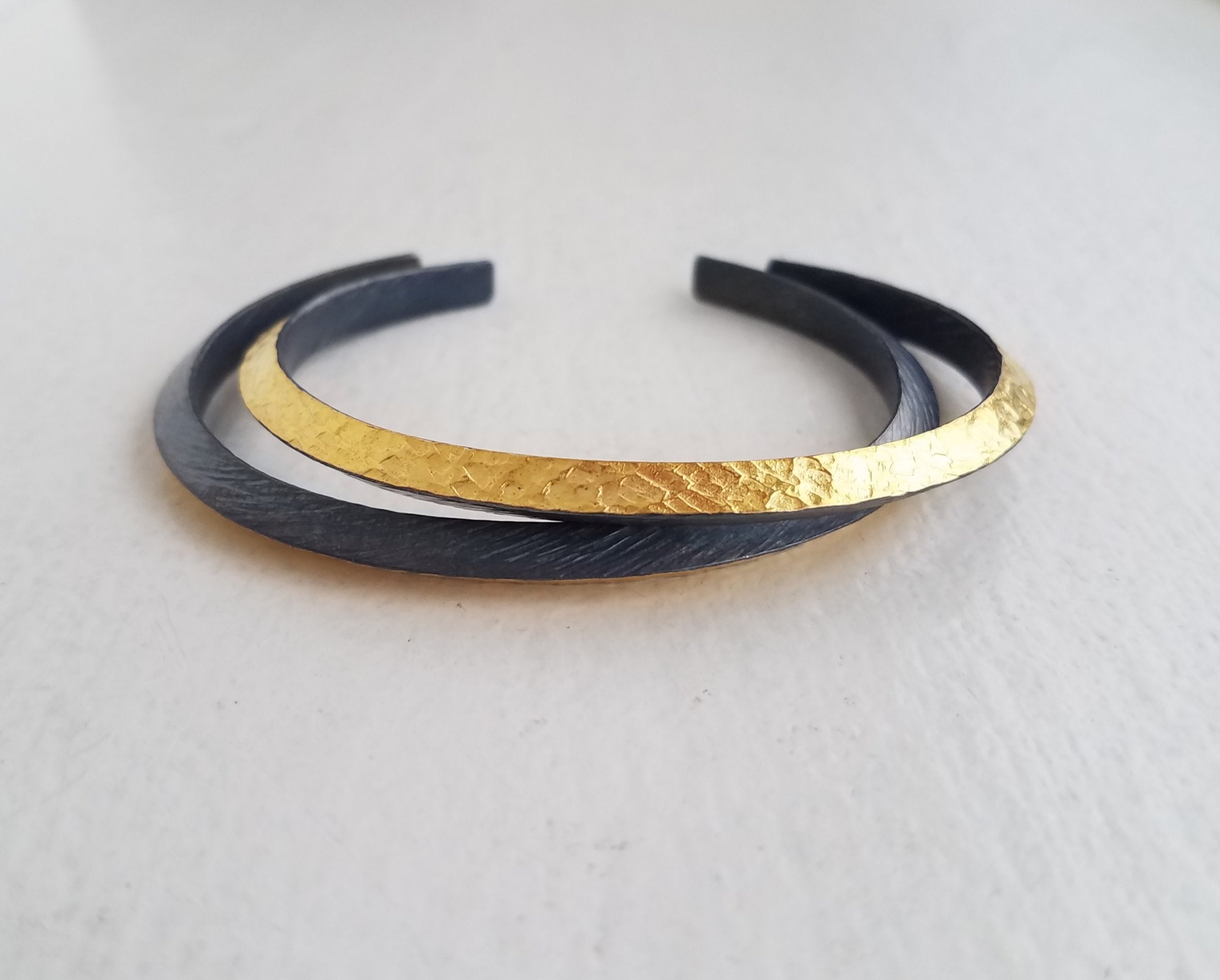 Carved Triangle Wire Cuff