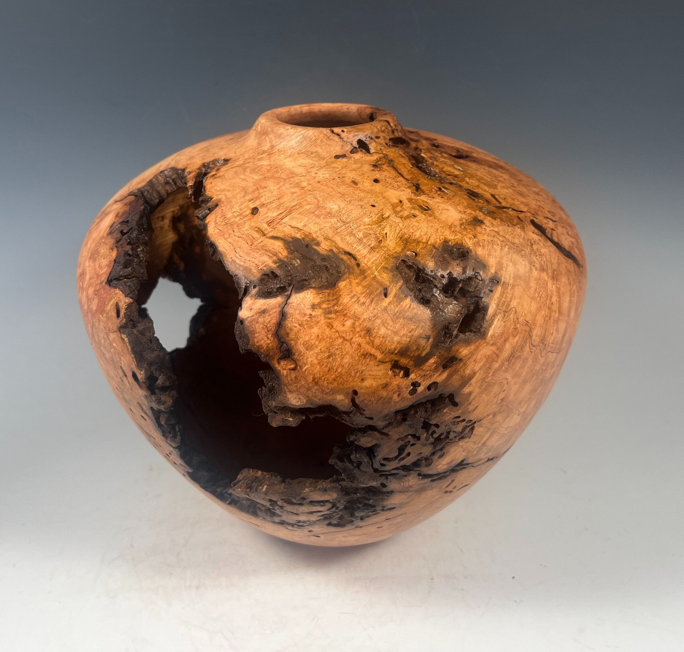 Cherry Burl Hollow Form Vessel II