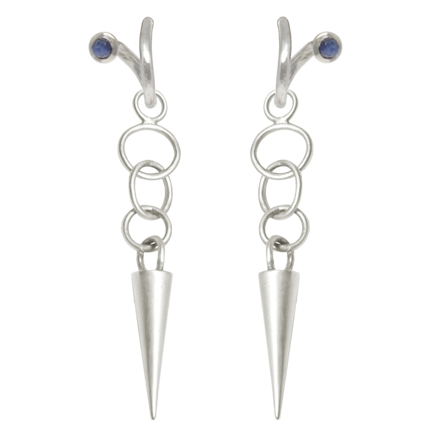 Sterling Silver Earrings, Sterling Silver Spike Charms
