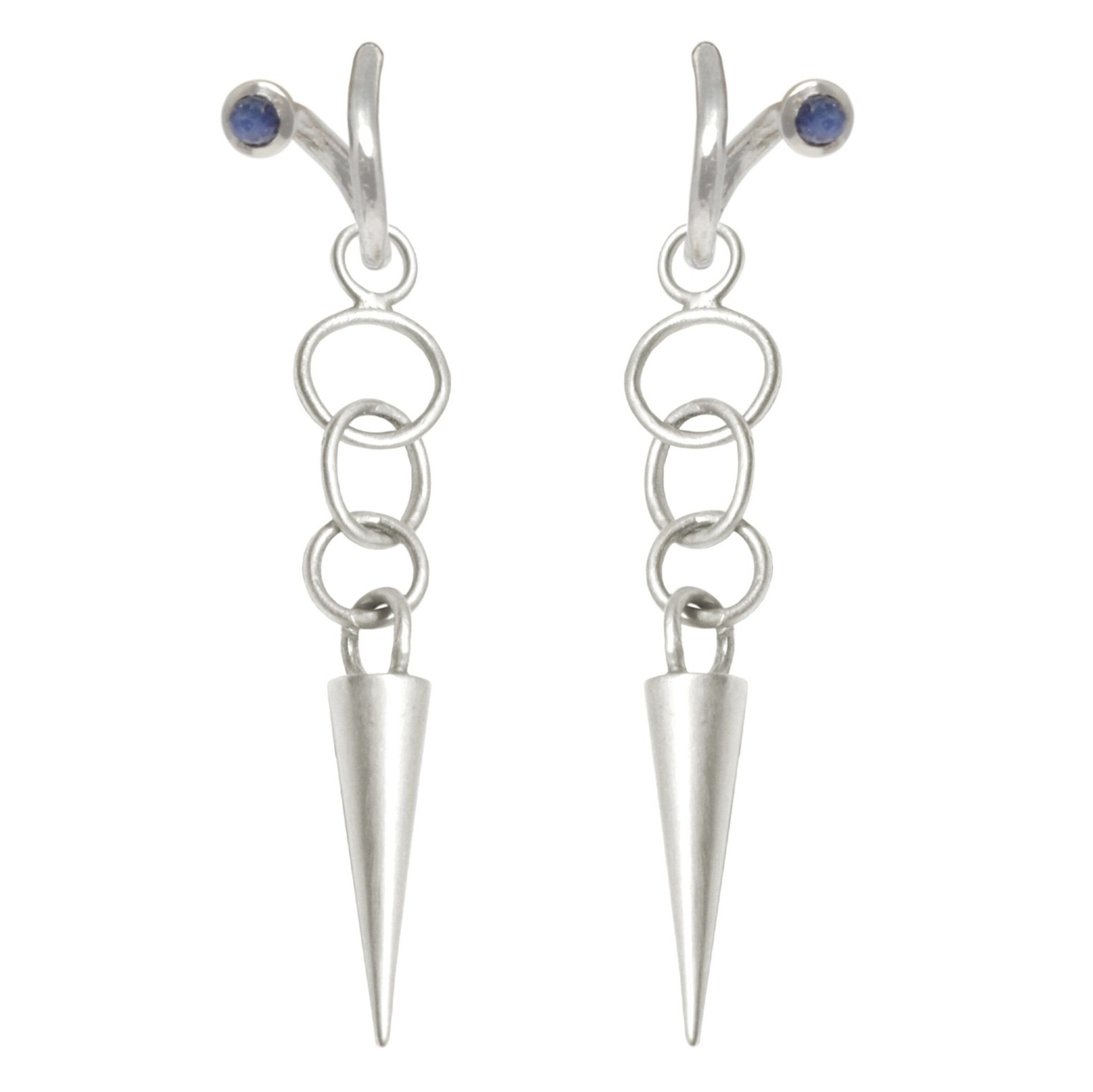 Sterling Silver Earrings, Sterling Silver Spike Charms