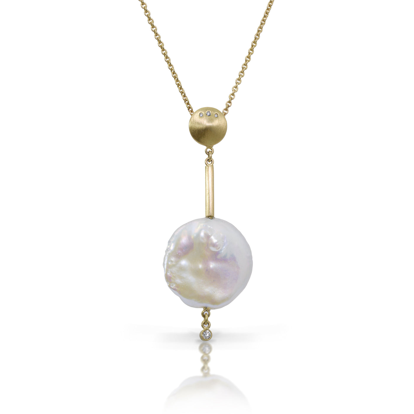 Coin Pearl Stiletto Pendant