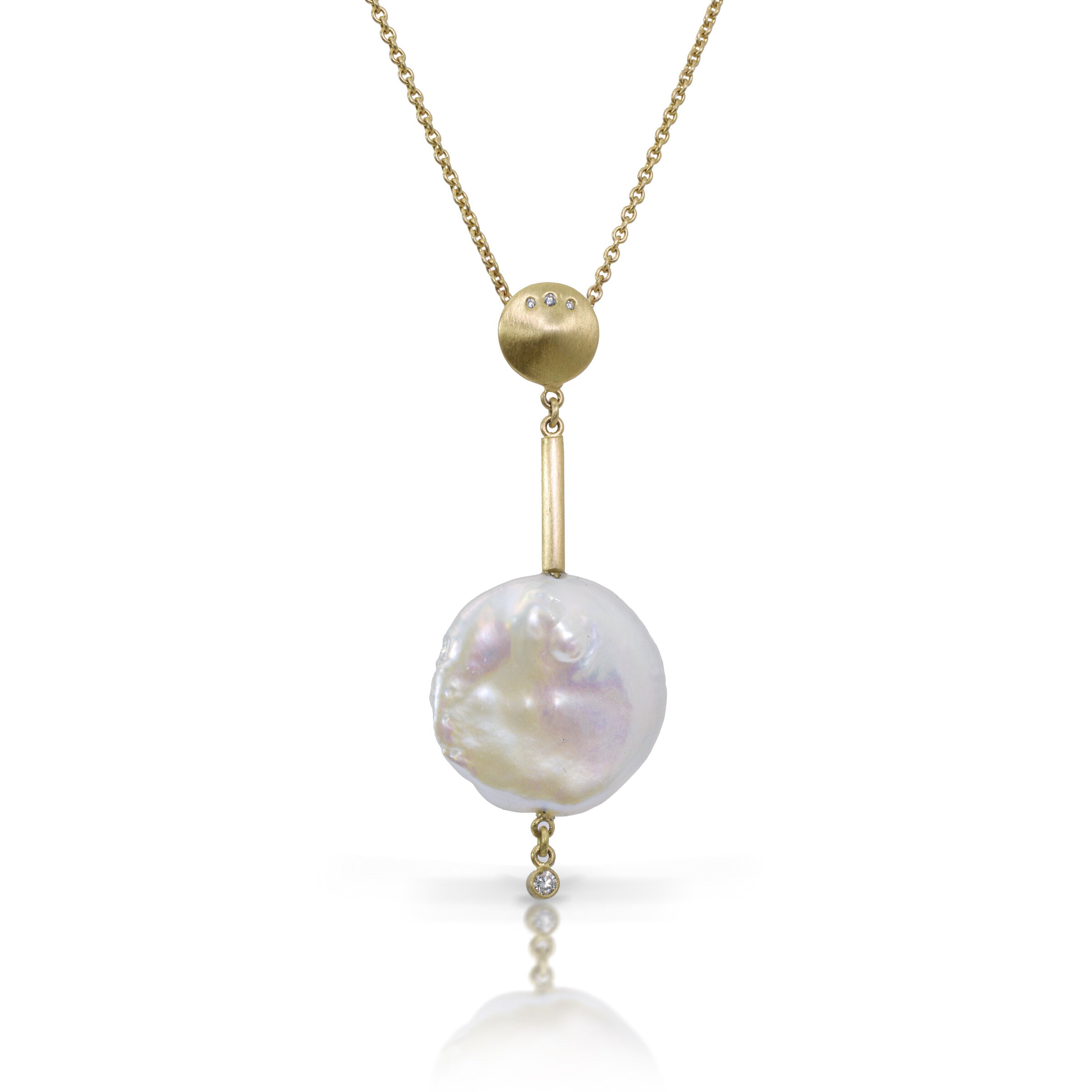 Coin Pearl Stiletto Pendant