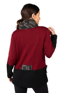 Raspberry/Black, back view