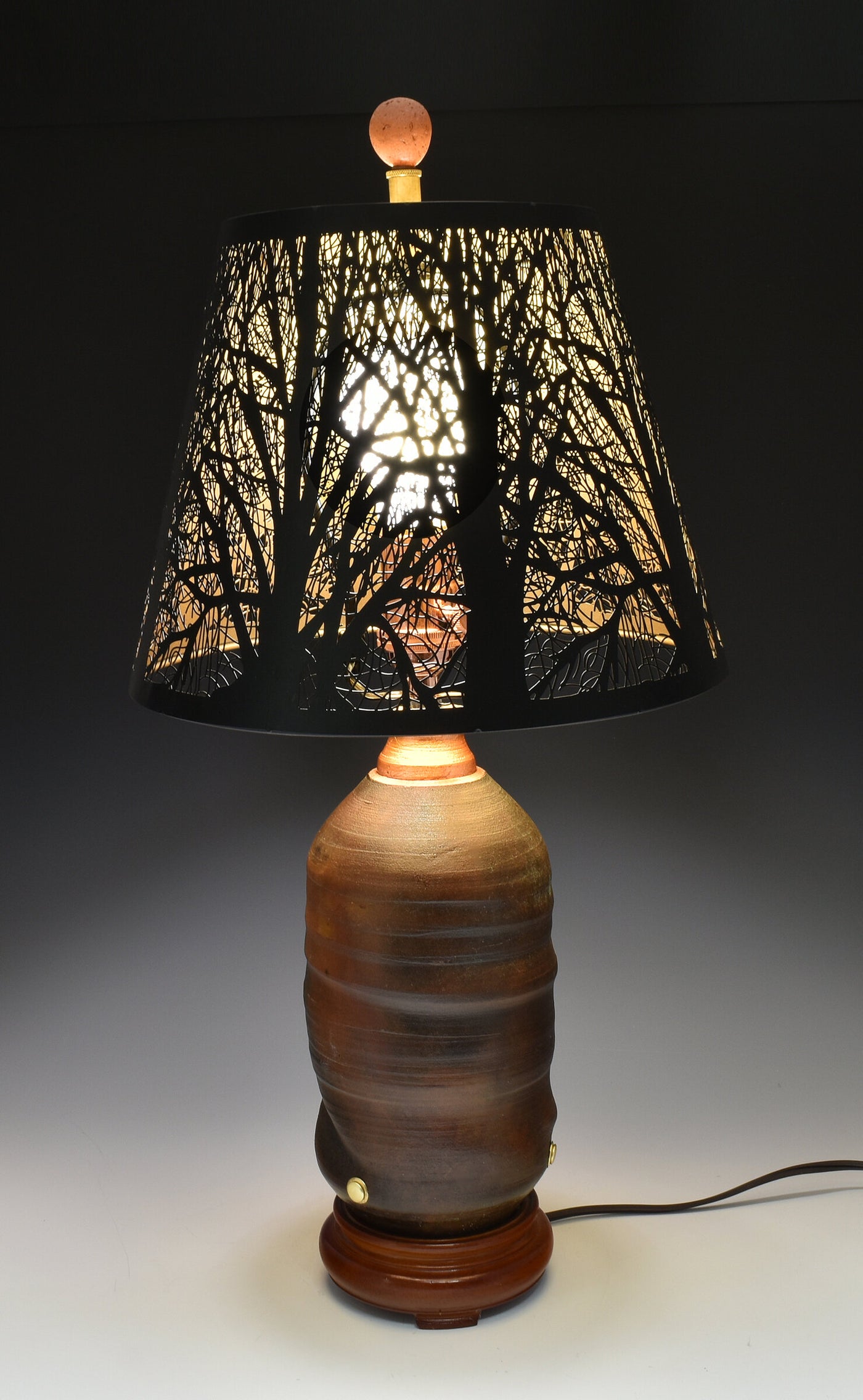 Raku Table Lamp 115 with Steel Tree Shade