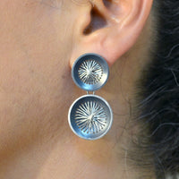 oxidized silver with fine silver 