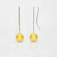Long Sphere Drop Earrings