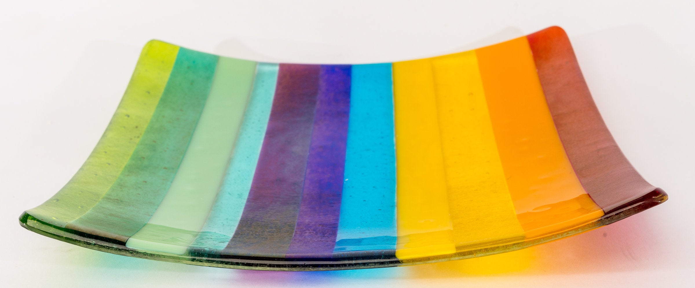 Colored Striped Sushi Style Plate Set