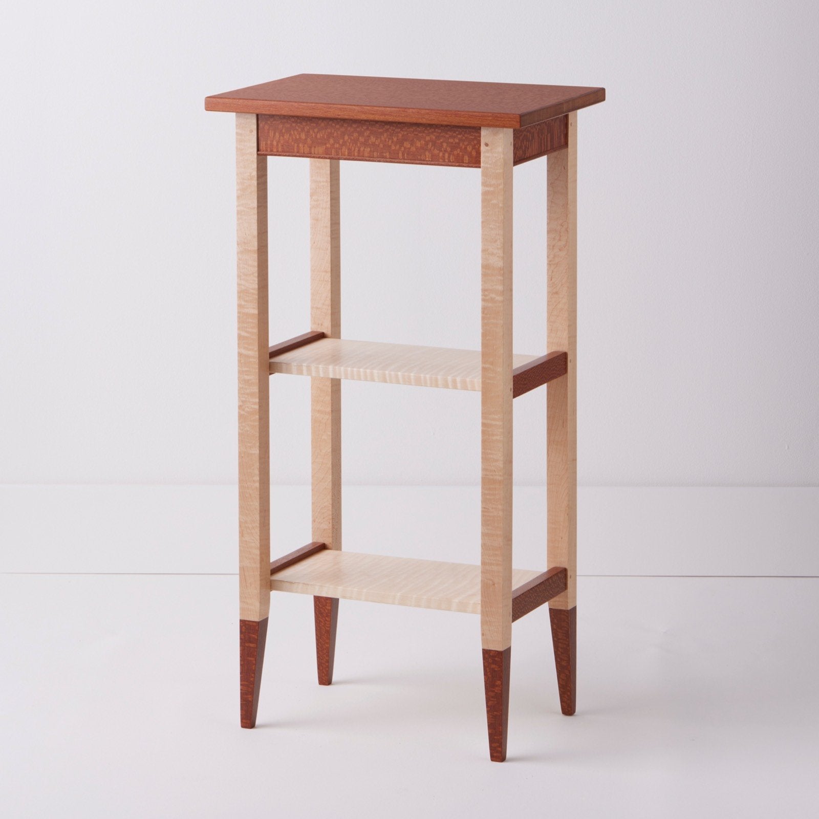 Leopard Wood and Tiger Maple Hall Table