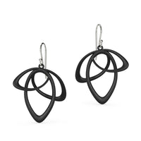 with silver ear wires