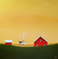 Farm Under a Golden Sky