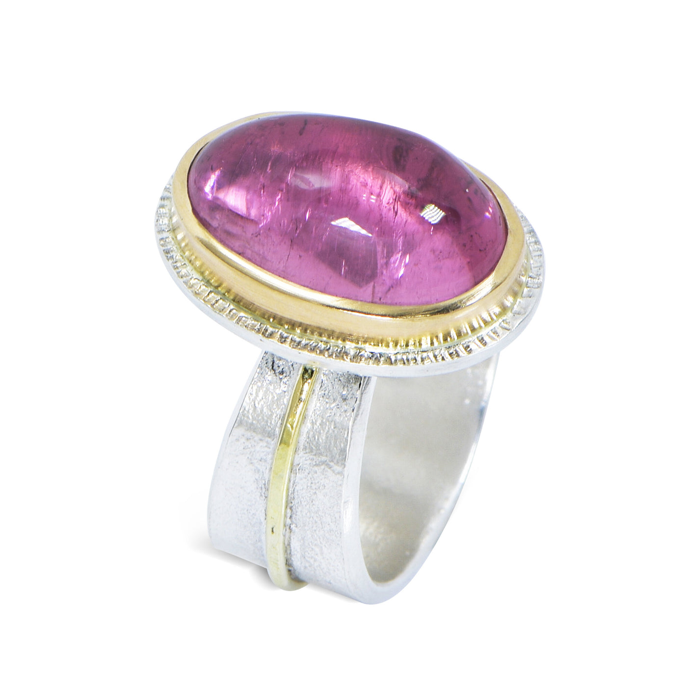 Vibrant Pink Tourmaline Ring