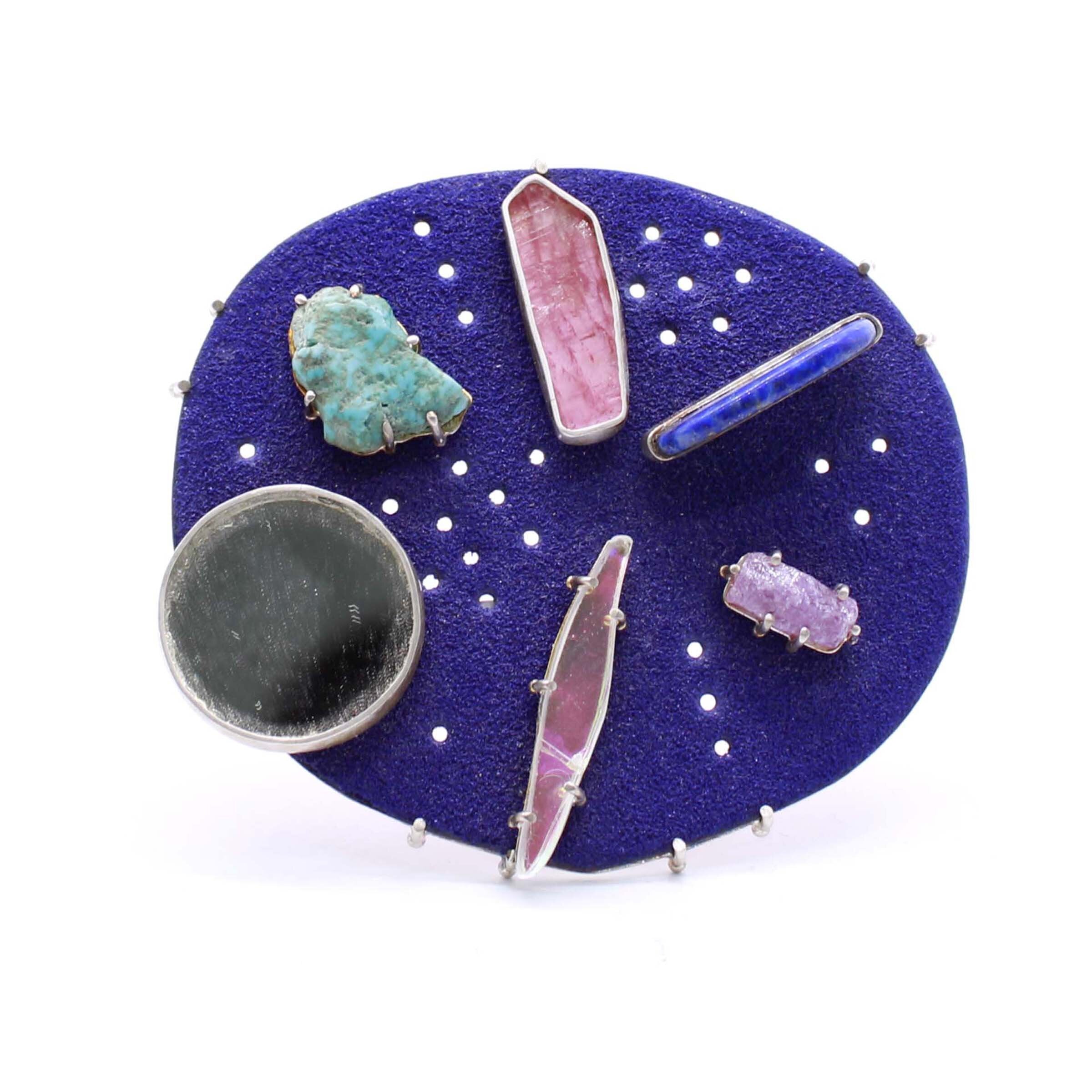 Sugar Fired Enamel & Gems Brooch