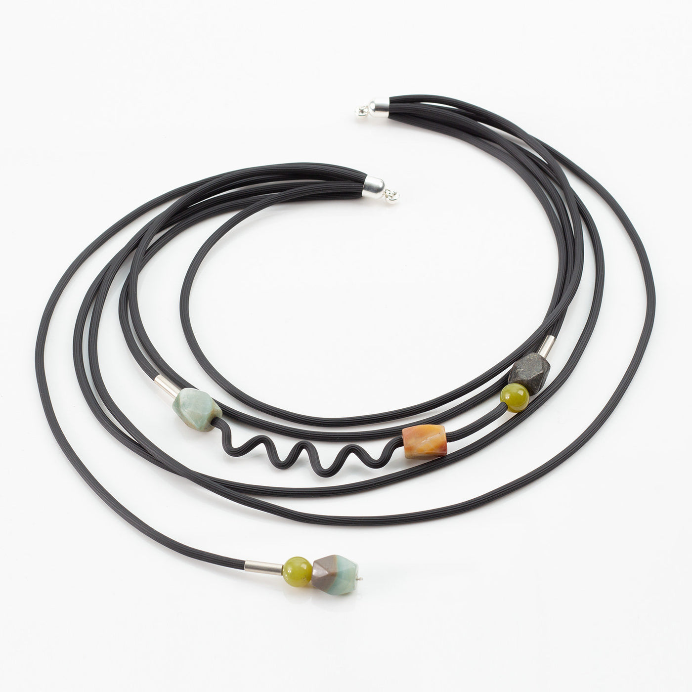 Agate and Lemon Jade Necklace