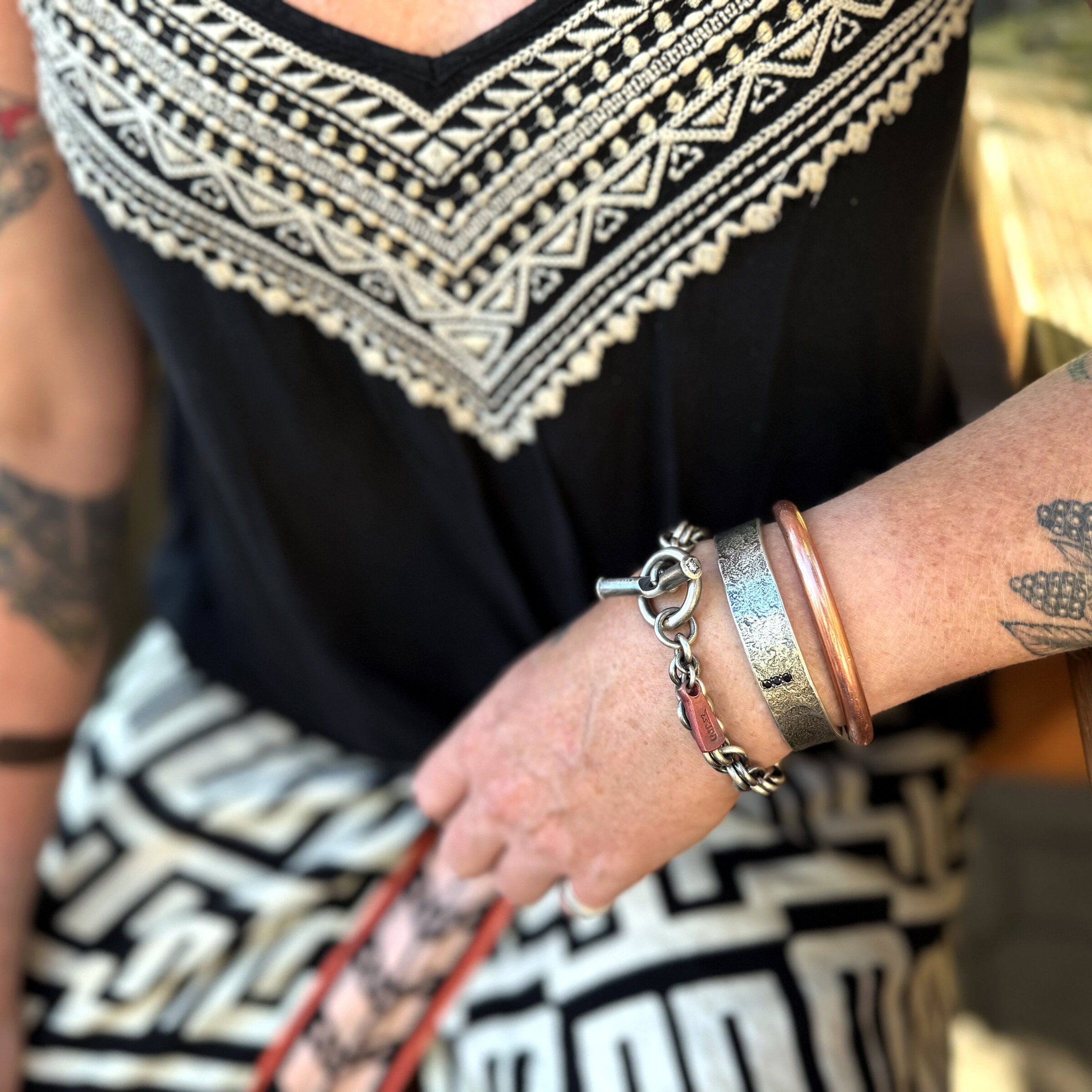 Black Diamond Row Cuff