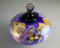 Color Field Lidded Disk in Deep Purple