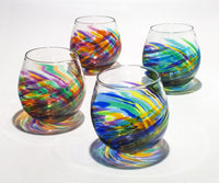 Vortex Stemless Wine Glass Set in Skies
