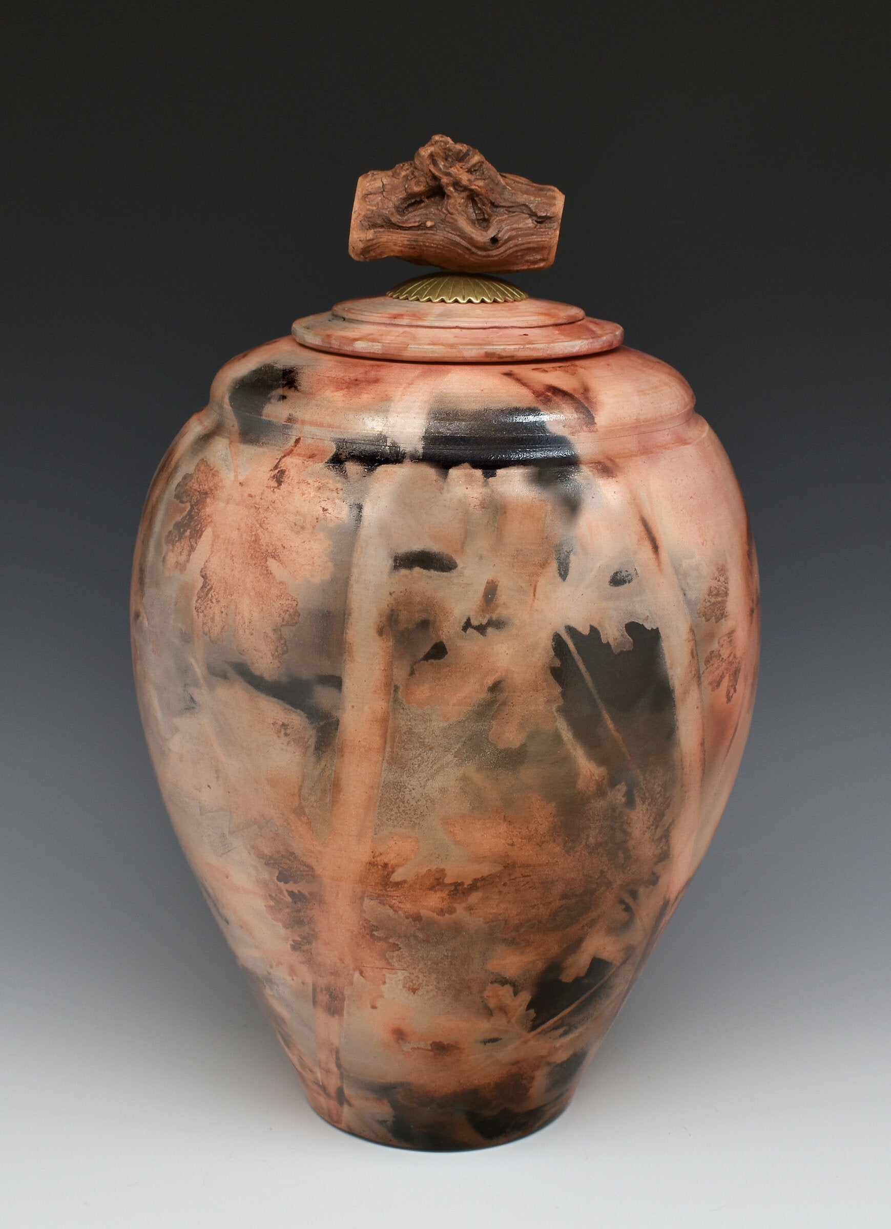 Saggar Vessel with Driftwood Lid II