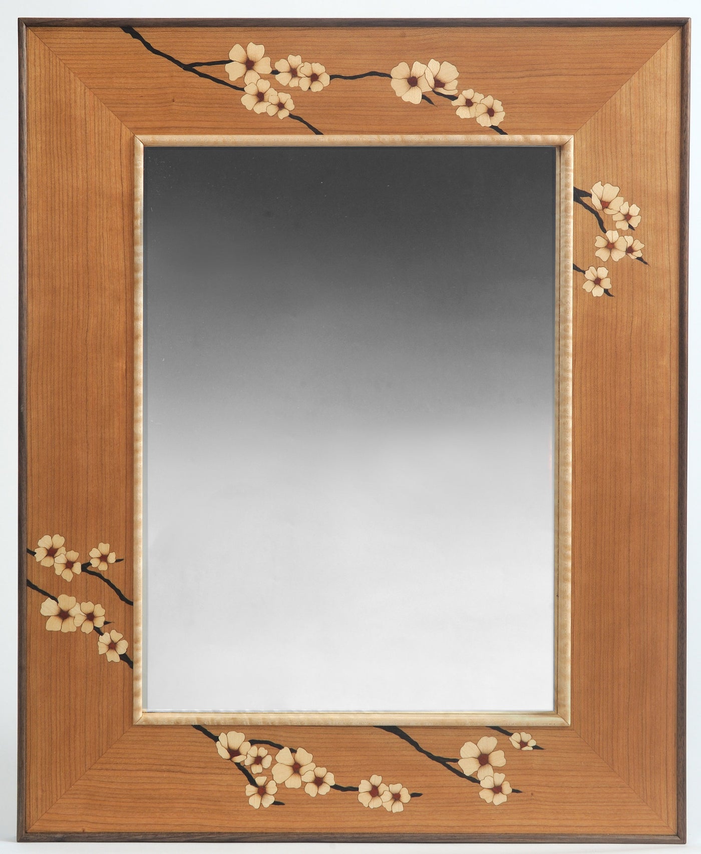Cherry Blossom Marquetry Mirror