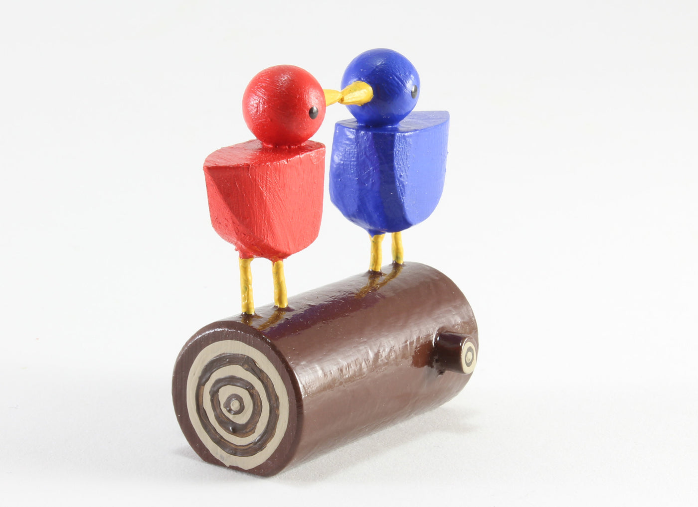 Lovebirds on a Log
