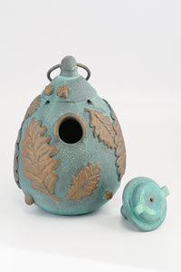 Oak Leaf Verdigris Birdhouse